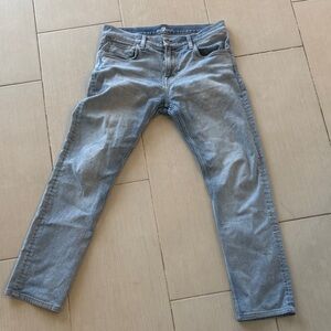 7 For All Mankind Men's Light Blue Straight Jeans